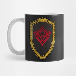 Spider Sigil Red (Shield Gold Celtic Rope Gold rims Black Core) Mug